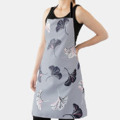 銀杏の優雅さ:ヴィンテージ灰色の秋 エプロン (インサイチュ)