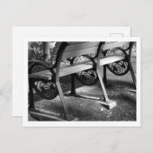 銀杏の公園ベンチデザイン:東京 ポストカード (正面/裏面)