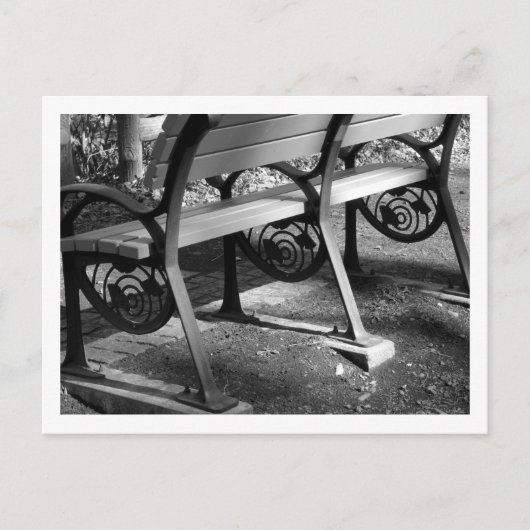 銀杏の公園ベンチデザイン:東京 ポストカード (正面)