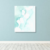 銀杏の埃っぽいティール(緑がかった色) – 白 キャンバスプリント (インサイチュ (ウッドフロア))