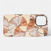 銀杏の実入りシームレスパターン。水彩花 iPhoneケース (裏面横)