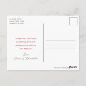 銀杏の水色フローラ結婚の皆様 ポストカード (裏面)