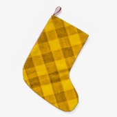 銀杏の結びつきの明るい黄色の食感 スモールクリスマスストッキング (正面 (吊り時))