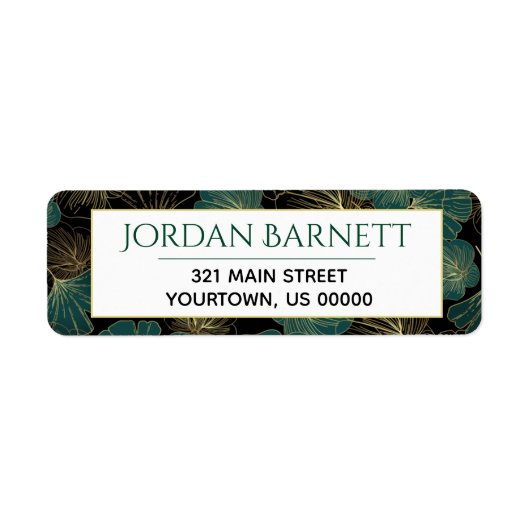 銀杏の葉アジアの植物葉のラベル ラベル (正面)