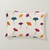 銀杏の葉柄水彩秋紅葉 アクセントクッション (裏面)