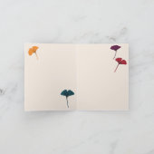 銀杏の葉柄水彩秋紅葉 カード (内部)