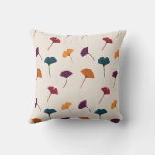 銀杏の葉柄水彩秋紅葉 クッション (裏面)