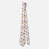 銀杏の葉柄水彩秋紅葉 ネクタイ (正面)