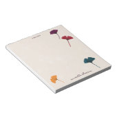 銀杏の葉柄水彩秋紅葉 ノートパッド (アングル)