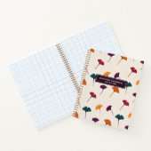 銀杏の葉柄水彩秋紅葉 ノートブック (内部)