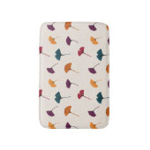 銀杏の葉柄水彩秋紅葉 バスマット (正面縦)