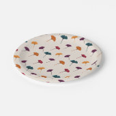 銀杏の葉柄水彩秋紅葉 ペーパープレート (アングル)