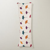 銀杏の葉柄水彩秋紅葉 ボディピロー (正面縦)