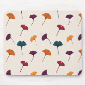 銀杏の葉柄水彩秋紅葉 マウスパッド (正面)