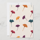 銀杏の葉水彩秋秋の感謝祭 招待状 (裏面)