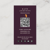 銀杏の葉水彩秋紅葉 名刺 (裏面)