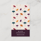 銀杏の葉水彩秋紅葉 名刺 (正面)