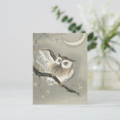 銀杏の長老フクロウ – 大原小村 – ヴィンテージアート ポストカード (スタンド正面)