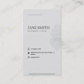 銀杏エレガント葉ミニマリスト名刺 名刺 (裏面)