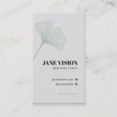 銀杏エレガント葉ミニマリスト名刺 名刺 (正面)