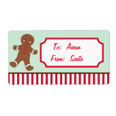 銀杏パーソナライズされたパンのクリスマスギフトタグ ラベル (正面)