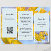 銀杏ビジネスロゴ折り畳みパンフレット チラシ (裏面)