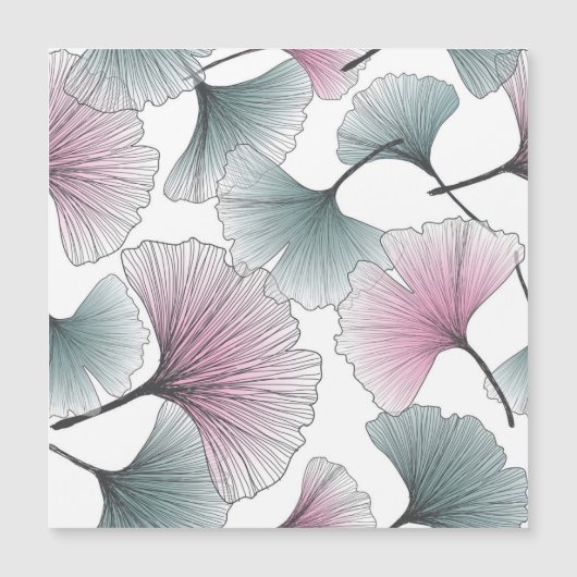 銀杏ビロバ手描き。 (正面)