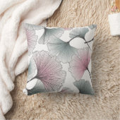 銀杏ビロバ手描き。 クッション (ブランケット)