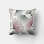 銀杏ビロバ手描き。 クッション (裏面)