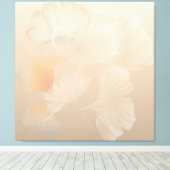 銀杏ビロバ植物抽象芸術グラフィックアート赤面 キャンバスプリント (インサイチュ (ウッドフロア))