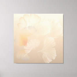 銀杏ビロバ植物抽象芸術グラフィックアート赤面 キャンバスプリント