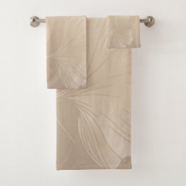 銀杏ビロバ植物抽象芸術グラフィックアート赤面 バスタオルセット