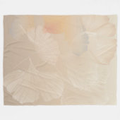 銀杏ビロバ植物抽象芸術グラフィックアート赤面 フリースブランケット (正面(横))