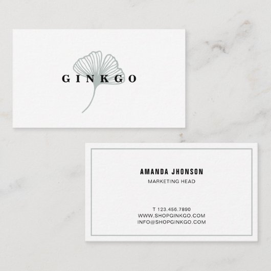 銀杏モダン葉 名刺 (正面/裏面)