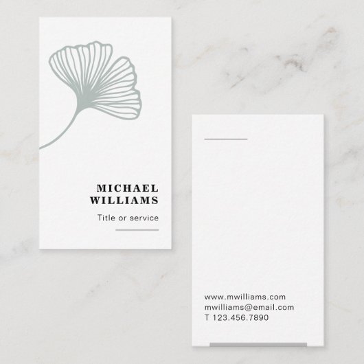 銀杏モダン葉 名刺 (正面/裏面)