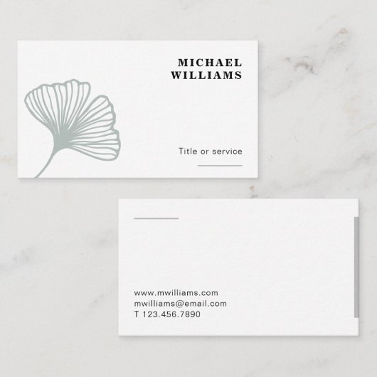 銀杏モダン葉 名刺 (正面/裏面)