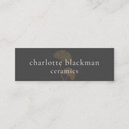 銀杏モダン葉QRコード スキニー名刺