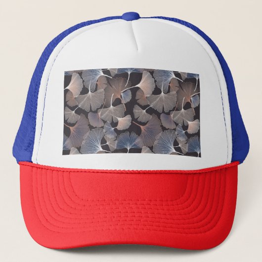 銀杏葉のエレガント柄。 キャップ (正面)