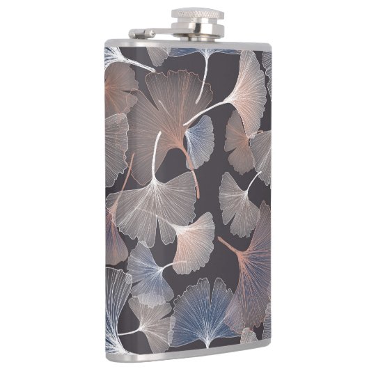 銀杏葉のエレガント柄。 フラスク (右)