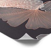 銀杏葉のエレガント柄。 ポスター (角)