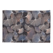 銀杏葉のエレガント柄。 枕カバー (裏面)