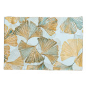 銀杏葉の水彩継ぎ目模様 枕カバー (裏面)