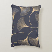 銀杏葉の継ぎ目なし花柄 アクセントクッション (裏面(縦))