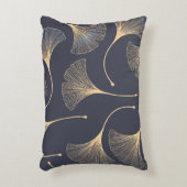 銀杏葉の継ぎ目なし花柄 アクセントクッション (正面(垂直))