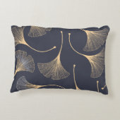 銀杏葉の継ぎ目なし花柄 アクセントクッション (裏面)