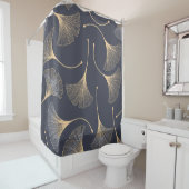 銀杏葉の継ぎ目なし花柄 シャワーカーテン (インサイチュ)
