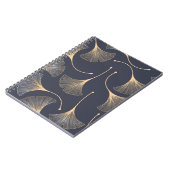 銀杏葉の継ぎ目なし花柄 ノートブック (左側)