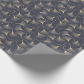 銀杏葉の継ぎ目なし花柄 ラッピングペーパー (角)