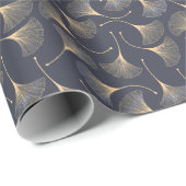 銀杏葉の継ぎ目なし花柄 ラッピングペーパー (ロールコーナー)