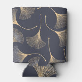 銀杏葉の継ぎ目なし花柄 缶クーラー (裏面)